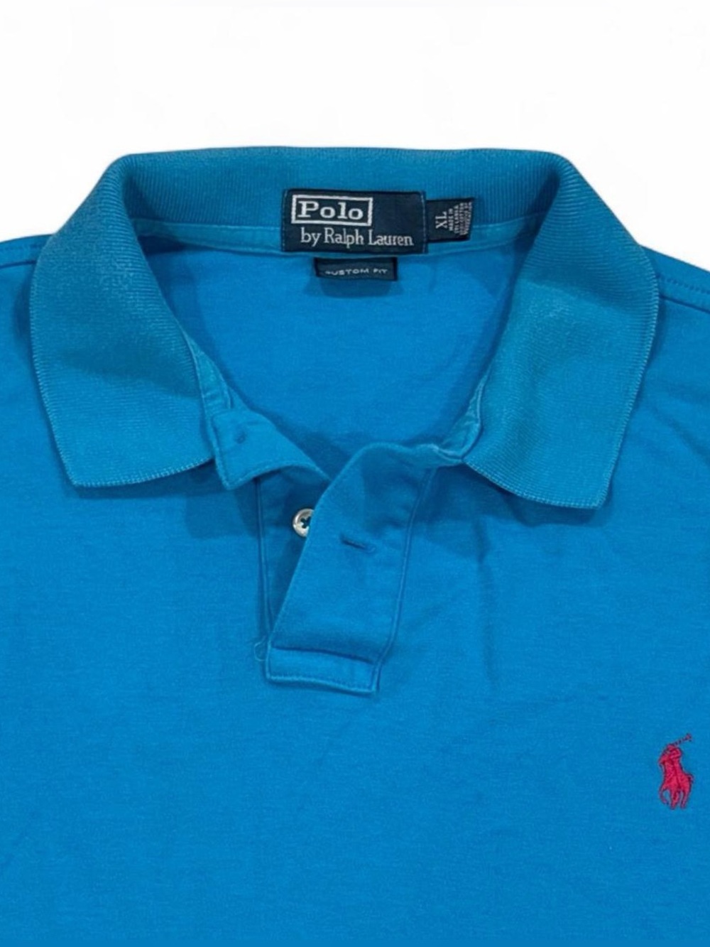 Vintage Ralph Lauren bright blue polo shirt Custom Fit